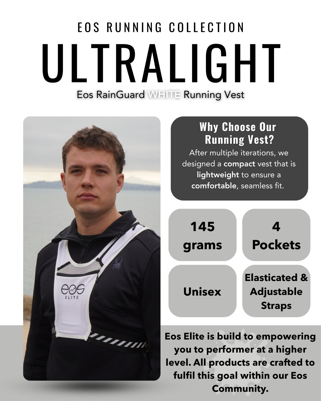 Eos UltraLight White Running Vest
