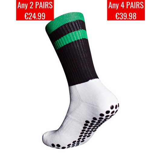 EOS ELITE GAA UltraSoft Grip Socks Black/Green