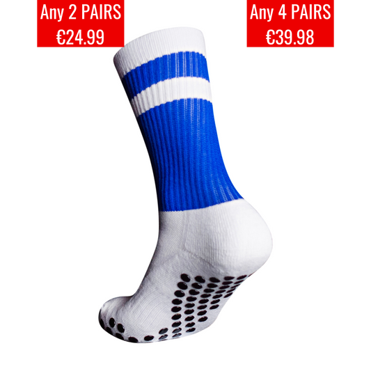 EOS ELITE GAA UltraSoft Grip Socks Blue/ White