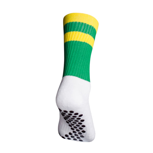 EOS ELITE GAA UltraSoft Grip Socks Green/ Yellow