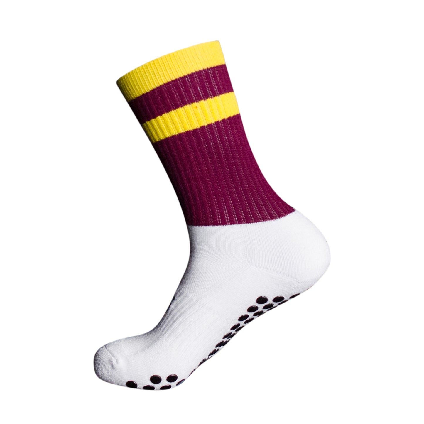 GAA UltraSoft Grip Socks Maroon/Yellow