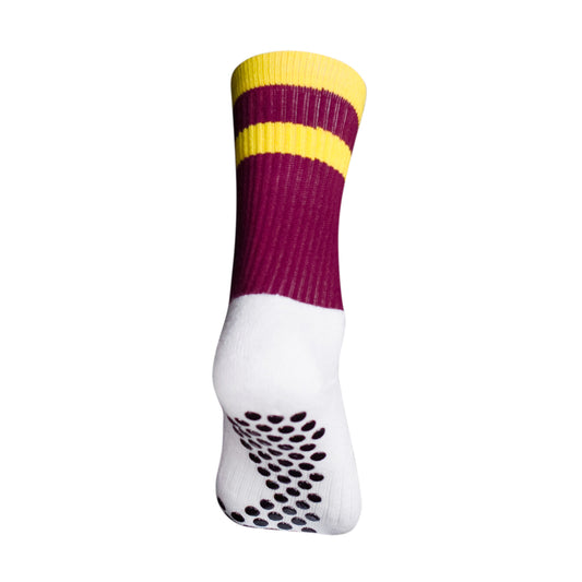 EOS ELITE GAA UltraSoft Grip Socks Purple/Yellow