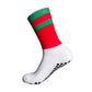 EOS ELITE GAA UltraSoft Grip Socks Red/Green