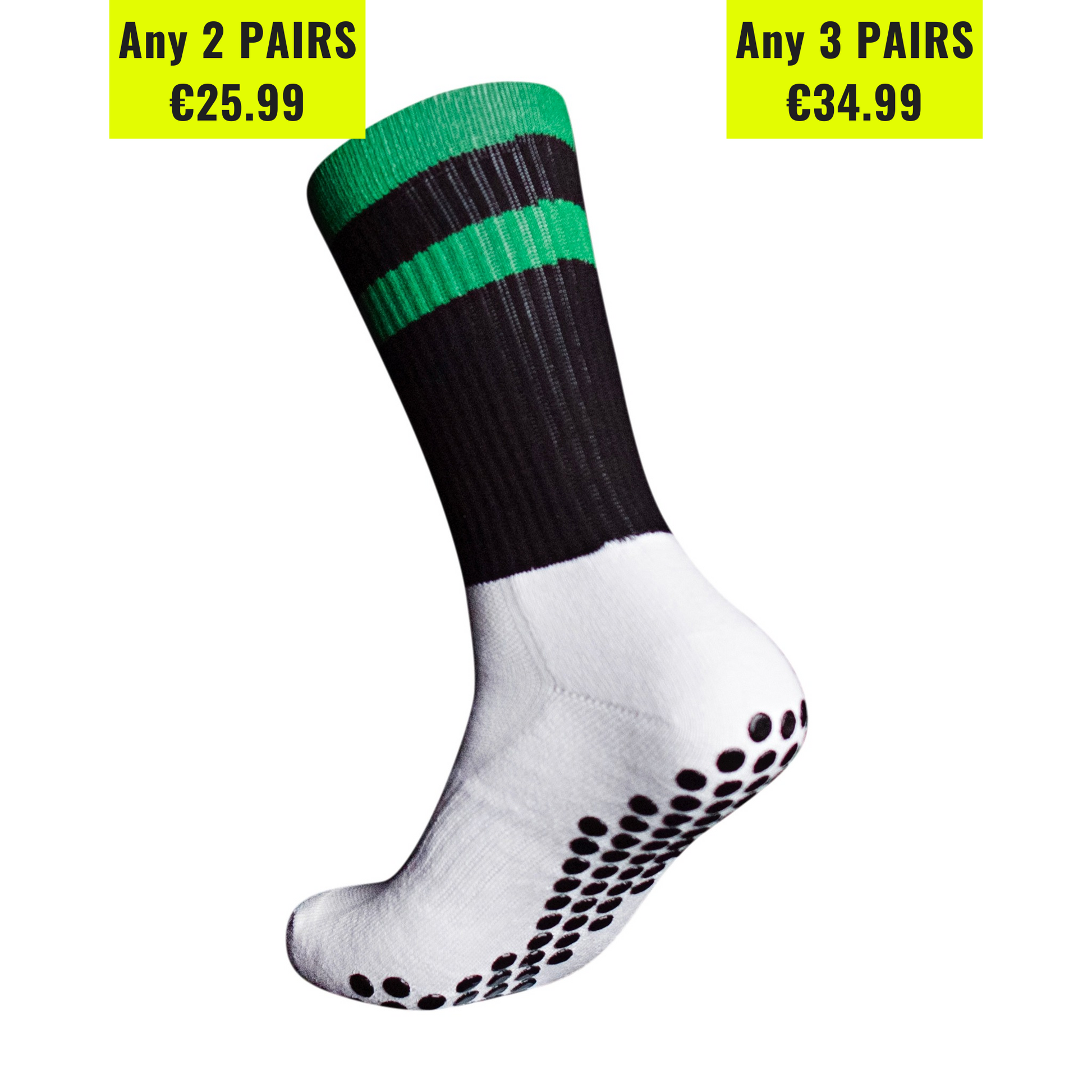 Eos Elite Grip socks Black and green