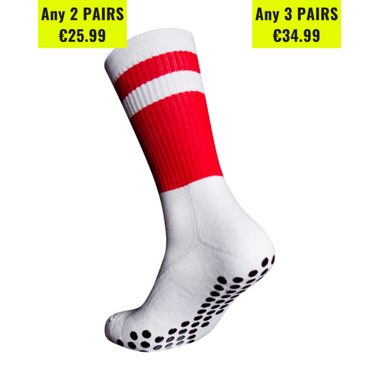 Eos Elite Grip socks Red and white, 2 pairs for €25.99 or 3 pairs for €34.99